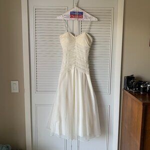 Cinderella Dress - Speechless Glitter Halter Top White Gold Prom Dress